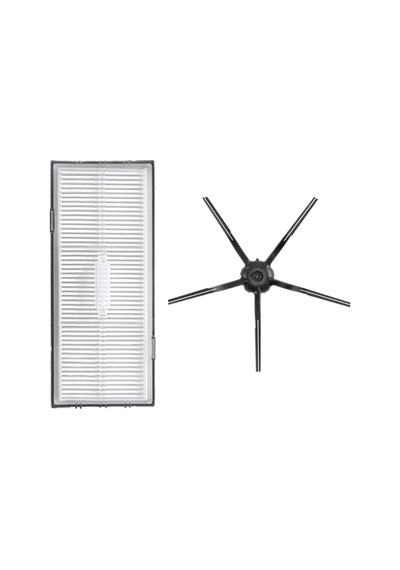Mija Roborock S7 Sonic Uyumlu 2 Parça Yedek Filtre Fırça Seti Siyah