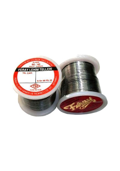1 Mm / 200 Gram Feray Lehim Teli 60 Kalay 40 Kurşun 60/40 - 5 Kanal Pastalı Flux Lı Lehim