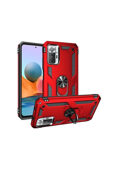 Goocamp Redmi Note 10 Pro Kılıf Vega Kapak - Kırmızı Kirmizi