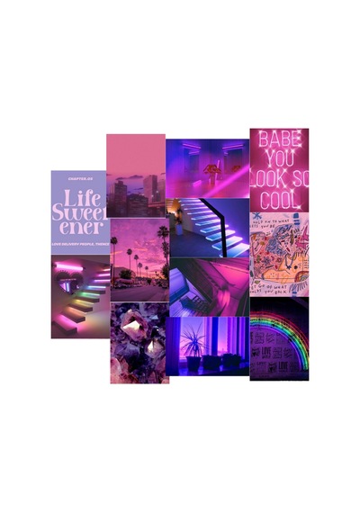 Pinky Purple Poster Duvar Kağıdı Seti-a6