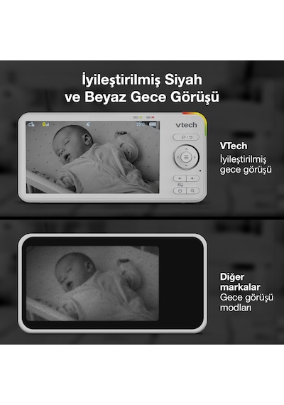 Vtech Uyarlanabilir Gece Lambalı 5 Wi-fi Görüntülü Bebek Monitörü - Rm5756hd