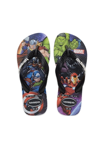 Havaianas 4148300 Kids Top Marvel Ii Parmak Arası Siyah Erkek Çocuk Terlik Siyah
