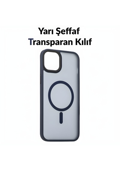Bix İphone 16 Plus Magsafe Uyumlu Kılıf Tam Koruma Manyetik Darbe Emici Gece Mavisi