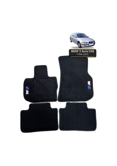 Oto Halı Paspas Bmw 3 Serisi E46 1998-2007 Uyumlu M Performance M Teknik Sport Kaymaz & Şık Tasarım - Tasarım 8