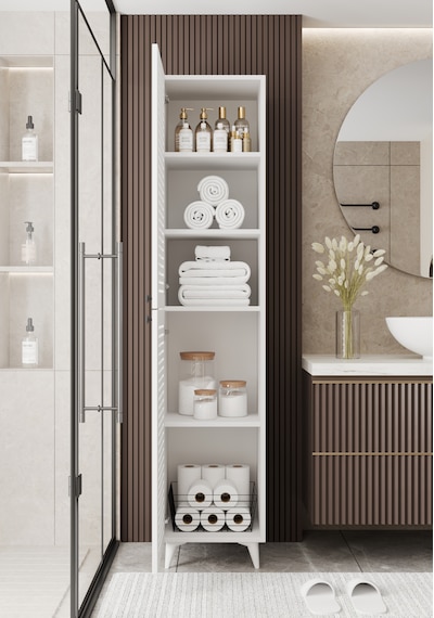 Lidya Panjur Kapaklı Çok Amaçlı Dolap - Kiler Dolabı - Banyo Dolabı - Ayakkabılık - Mutfak Dolabı Beyaz Lidya Panjur Kapaklı Çok Amaçlı Dolap - Kiler Dolabı - Banyo Dolabı - Ayakkabılık - Mutfak Dolabı Beyaz