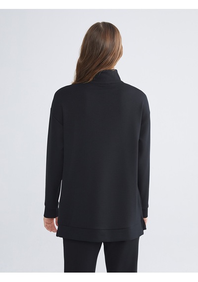 Lcw Everyday Siyah Dik Yaka Kadın Sweatshirt Tunik