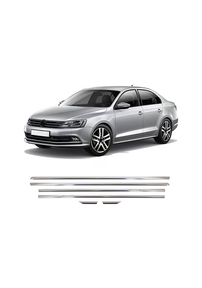 Volkswagen Jetta Uyumlu 2011 Ve Üzeri Krom Cam Çıtası 6 Parça Paslanmaz  Çelik