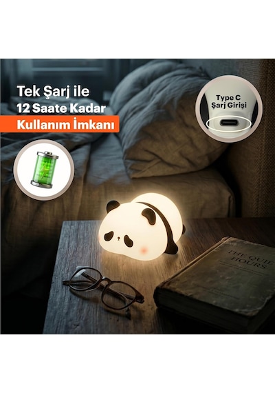 Panda Gece Lamba, Led Yumuşacık Sevimli Lamba, Çocuklar İçin Gece Lambası, Silikon Panda Işığı, Kısılabilir Kız Bebek Yatak Odası Gece Lambası, Emzirme Kreş Dekoru İçin Şarj Edilebilir Diğer Panda Gece Lamba, Led Yumuşacık Sevimli Lamba, Çocuklar İçin Gece Lambası, Silikon Panda Işığı, Kısılabilir Kız Bebek Yatak Odası Gece Lambası, Emzirme Kreş Dekoru İçin Şarj Edilebilir Diğer