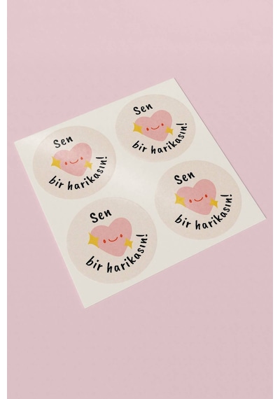 Sen Bir Harikasın Sticker 3x3cm St2326 Çok Renkli