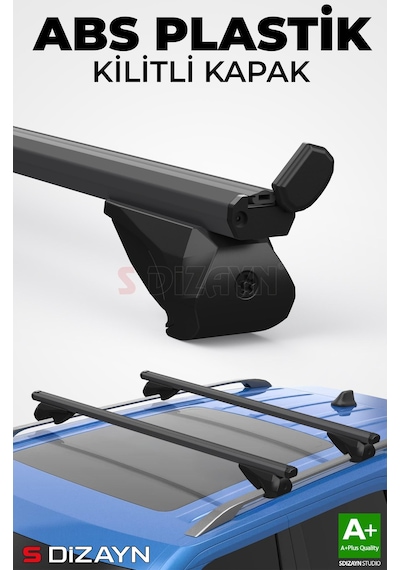 S-dizayn Vw Polo Cross S-bar Atlas V1 Ara Atkı Tavan Taşıyıcı Barı Siyah 130 Cm 2009-2017 A+ Kalite