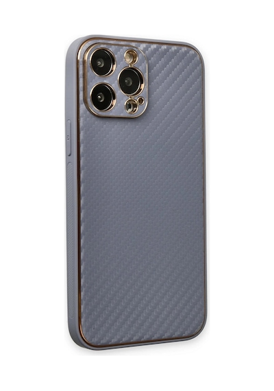 Newface - 894 - İphone 13 Pro Kılıf Coco Karbon Silikon - Edntrend - - Gri