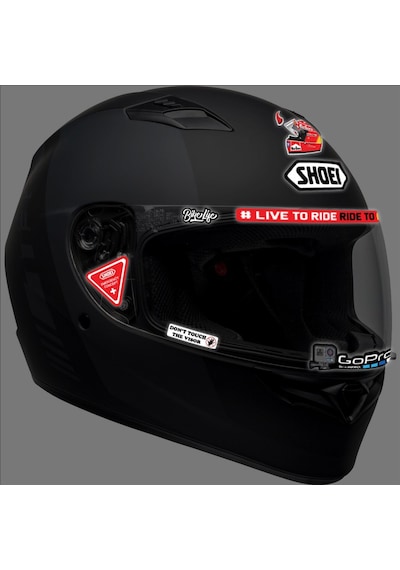 Motorsiklet Kask Sticker Seti Reflektif Parlama Özellikli