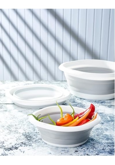 Katlanır Badya Akordiyon Silikon Leğen Badya Set 10-5-2,7 Litre Diğer