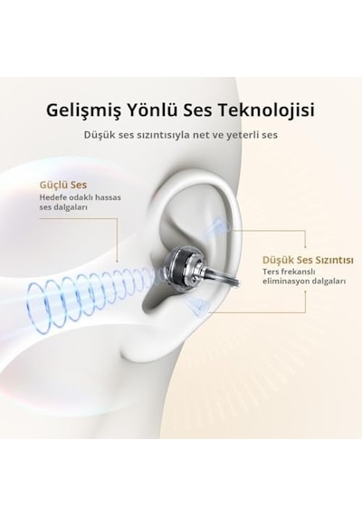 Earfun Clip Open Ear Adaptif Konforlu Kulaklık - Bluetooth 6.0-40 Saat Oynatma Süresi - Ip55 - Gümüş Gri Earfun Türkiye Garantili 50 x 22