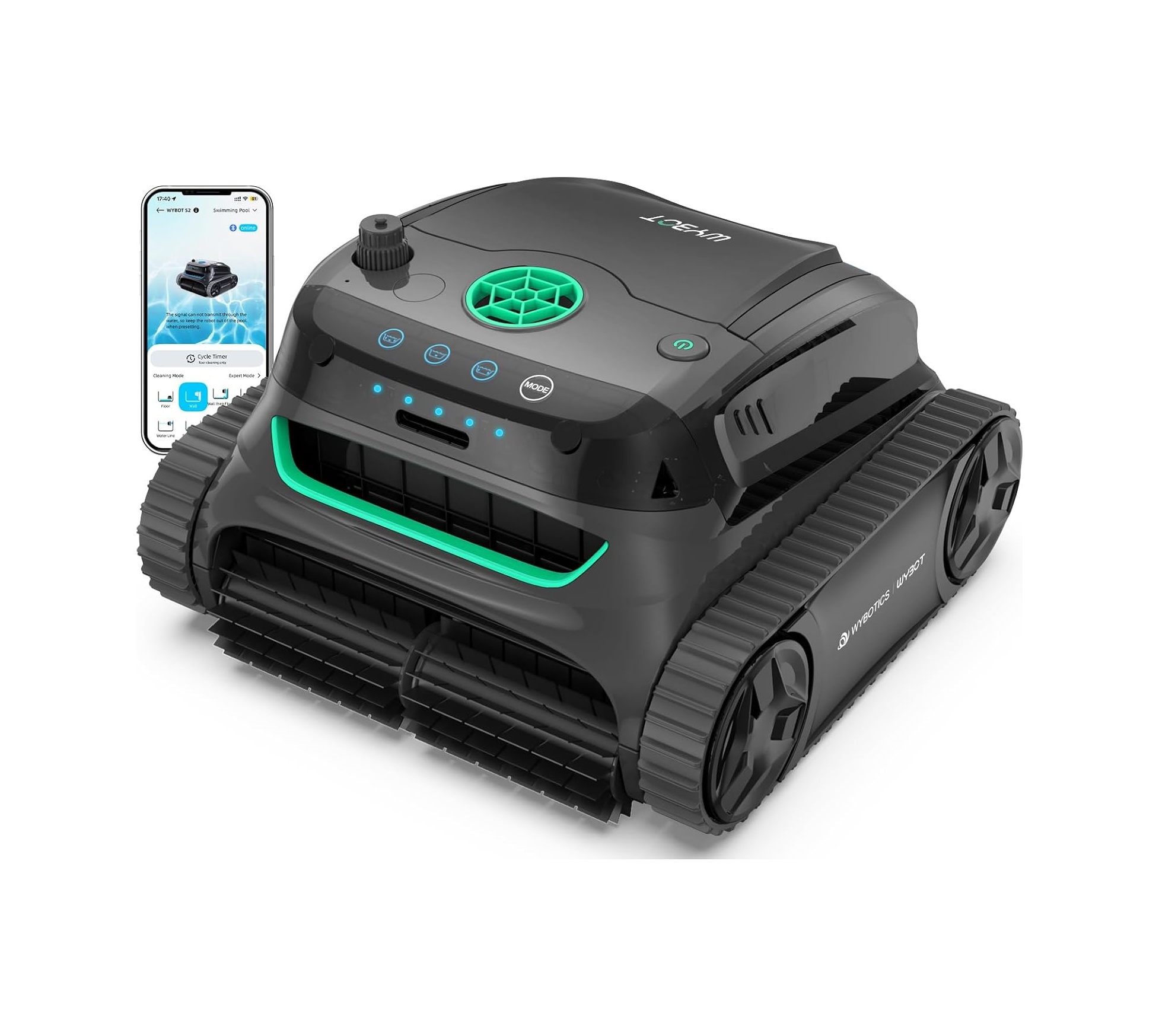 Wybot S2 Pro 300m2 Kablosuz Otomatik Havuz Süpürge Robotu-robotic Poll Cleaner-toptancıyızbiz