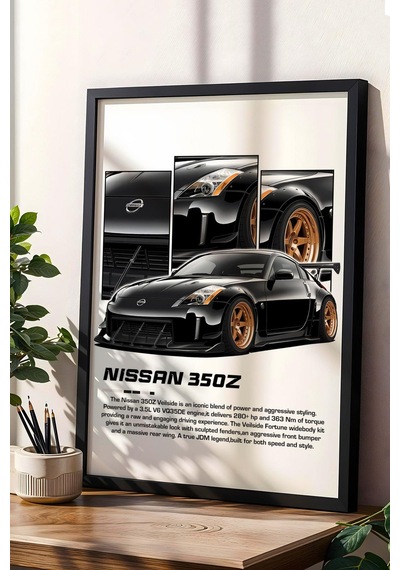 Nissan 350z Çerçeveli Tablo - Nissan Car Poster