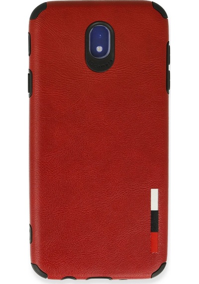 Samsung Galaxy Uyumlu J7 Pro / J730 Kılıf Loop Deri Silikon - Kırmızı Bzsxx00 1