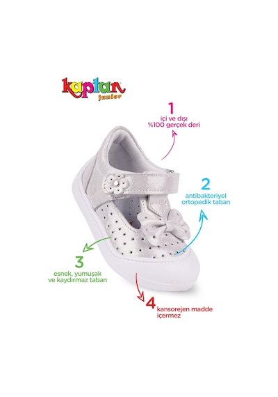 Kaptan Junior İlkadım Hakiki Deri Kız Bebek Ortopedik Ayakkabı İmsk 500 001