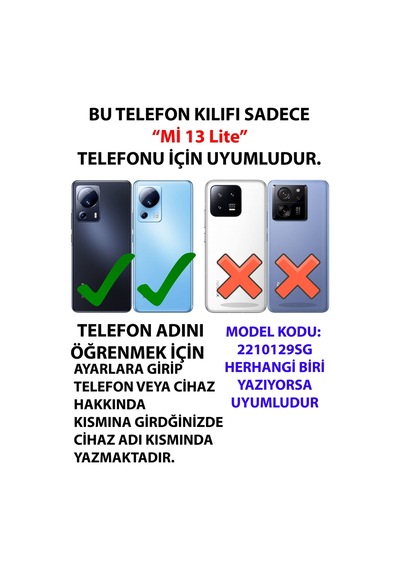 Xiaomi Mi 13 Lite Uyumlu Mustafa Kemal Atatürk Kolajları Baskılı Silikon Kılıf