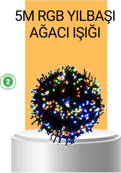 Dekoratif - 162 - Led Çelenk Işık 8 Farklı - Csmo-tex - Aydınlatma Modu Renkli