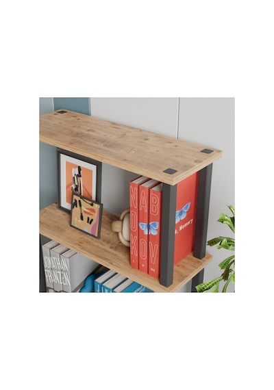Pırada 3 Raflı Kitaplık Organizer Düzenleyici Meşe