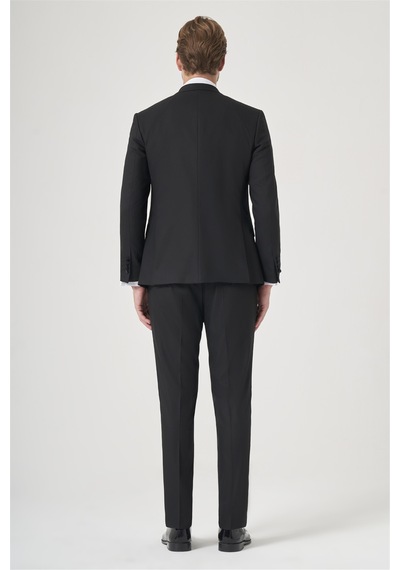 İmza Siyah 6 Drop Slim Fit Esnek Yelekli Damatlık 1001260388