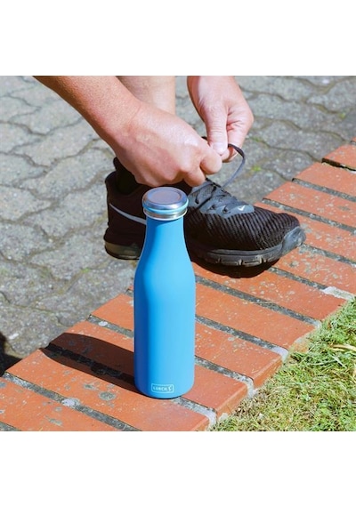 Lurch - 500 Ml Okyanus Mavi, Paslanmaz Çelik Termos - Çift Cidarlı, Sızdırmaz - 240855 Beyaz