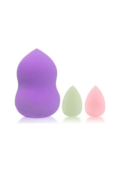 Makyaj Süngeri Seti, 3 Lü Beauty Blender Sünger Büyük, Mini Çift Taraflı Göz Farı Aplikatörleri, Fondöten, Kapatıcı Ve Kontür İçin Profesyonel Makyaj Süngeri Seti