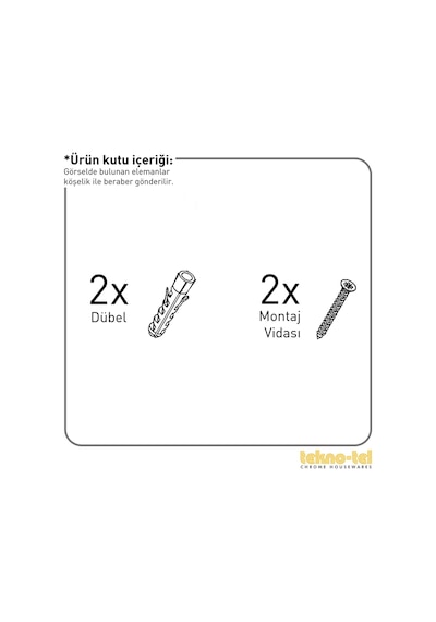 Teknotel Iki Katlı Banyo Rafı Krom Es075 Krom