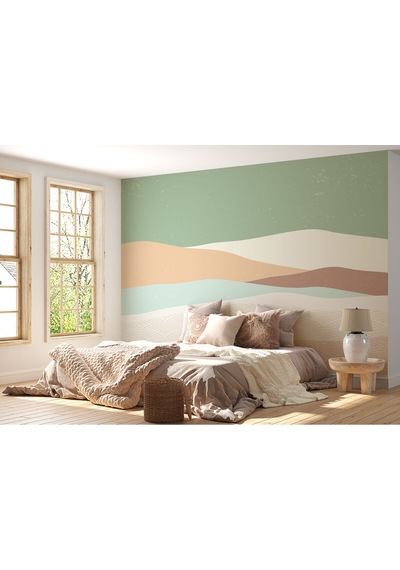 Minimalist Soyut Boho Modern Duvar Kağıdı-5541 Çok Renkli
