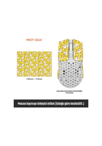 Mouse Tape Kaydırmaz Etiket Kesilebilir Yapışkanlı Mouse Kayma Önleyici Bant 150 110 Mm Mgt-004