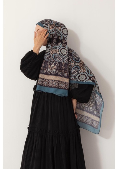 Mimiyum Soft Şal-klasik Etnik Desen - Model 9 Çok Renkli