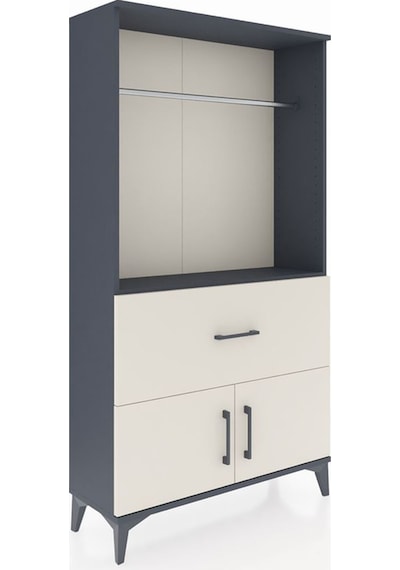 Arges Dolap Tek Raflı Tek Çekmeceli Tek Askılı 88x30x163 Antr... Antrasit Arges Dolap Tek Raflı Tek Çekmeceli Tek Askılı 88x30x163 Antr... Antrasit