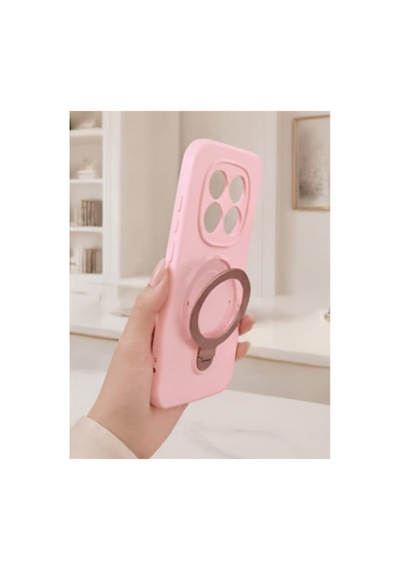 Redmi Note 15 Pro 5g İle Uyumlu 360 Derece Dönebilen Kalın Metal Magsafe Halka Stantlı İçi Kadife Korumalı Ultra Lüx Premium Silikon Kılıf Pembe Redmi Note 15 Pro 5g İle Uyumlu 360 Derece Dönebilen Kalın Metal Magsafe Halka Stantlı İçi Kadife Korumalı Ultra Lüx Premium Silikon Kılıf Pembe