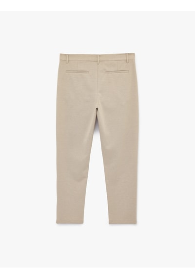 Koton Slim Fit Normal Bel Cepli Kumaş Pantolon Bej 6sam40003hk Ekru