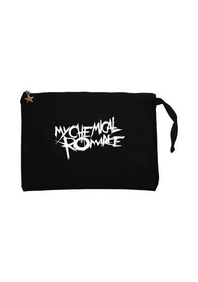 My Chemical Romance Logo Siyah Clutch Astarlı Cüzdan / El Çantası Siyah