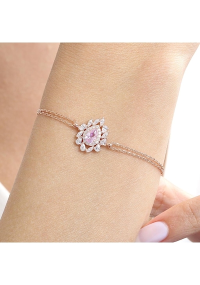 Effective Diamond İstanbul İhtişamı Rose Renk Pink Taşlı Gümüş Bileklik