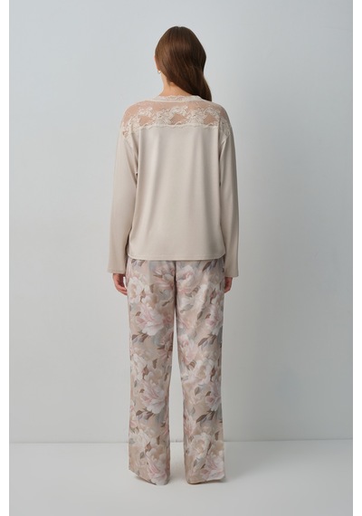 Suwen Monica Pijama Takımı Wsh105100971559 Bej