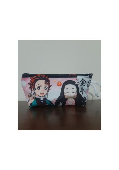 Owl Bag Tanjiro And Nezuko Karakterler Desenli Kalemlik - Makyaj Çantası Diğer