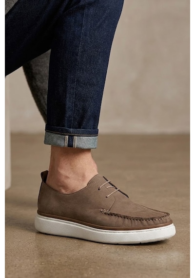 Marcomen 152-23037 Erkek Hakiki Deri Casual Ayakkabı Vizon