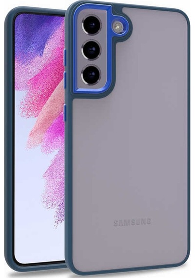 Galaxy S21 Fe Kılıf Zore Flora Buton,Kenar Çevresi Renkli Kılıf