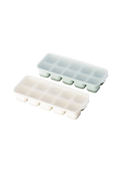 Ikea Spjutrocka Kapaklı 2'li Buz Kalıbı 20 X 8 X 3 Cm Açık Bej / Açık Yeşil