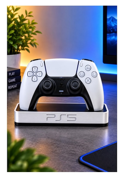 Veriqo 3d Ps5 Dualsense Uyumlu Oyun Kolu Standı Gamepad Tutucu Masaüstü Controller Standı Beyaz