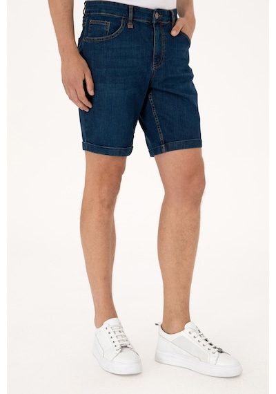 U.S. Polo Assn. Erkek Mavi Jean Şort 50306058-DN0030