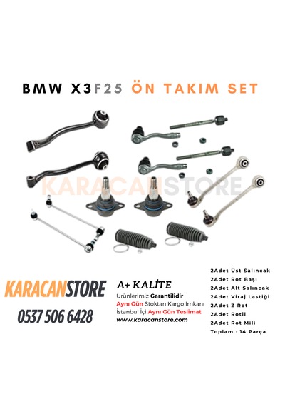 Bmw X3 Serisi F25 Kasa Ön Salıncak Takım Seti -