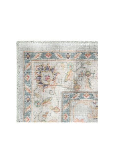 Cool Halı Happy Açık Gri Krem Vintage Halı Kaymaz Taban Bohem Pastel Eskitme Dekoratif Salon Halısı