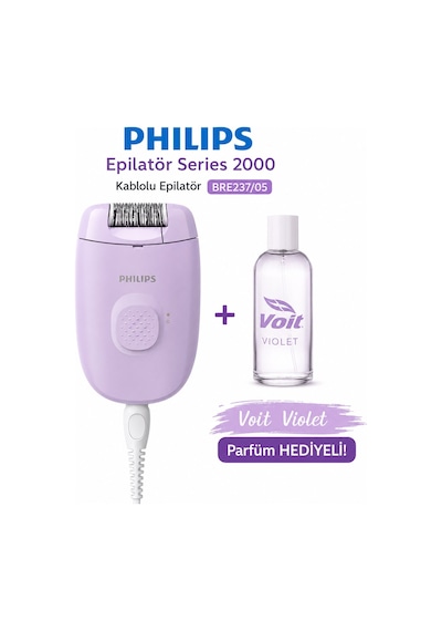 Philips Epilatör Series 2000 Bre237/05 Kablolu Epilatör + Voilet 100 Ml Kadın Parfüm Hediyeli