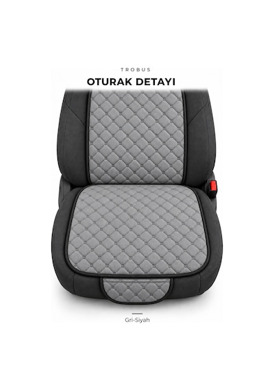 Trobus Skoda Fabia 2007+ Kapitone Minder 7'li Gri Siyah