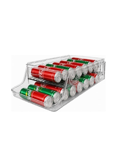 Sunup Sn-38899 İki Katlı Yan Askılı Şeffaf Buzdolabı Raflığı 37x14x19.5 Cm