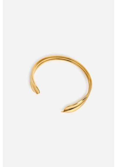 Burgulu Geniş Bileklik Gold